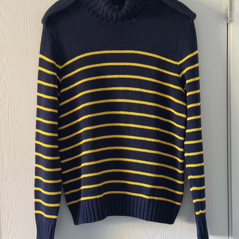 Polo Ralph Lauren Navy and Yellow Turtleneck Sweater